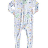 Rainbow Zoo Animals Pima Cotton Zip Up Pajamas- FINAL SALE