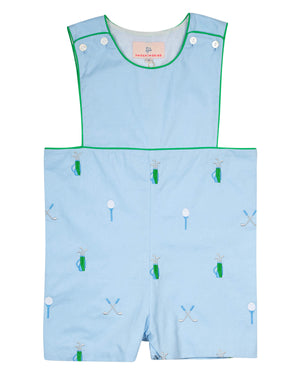 Golf Embroidered Blue Shortall