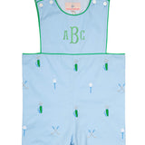 Golf Embroidered Blue Shortall