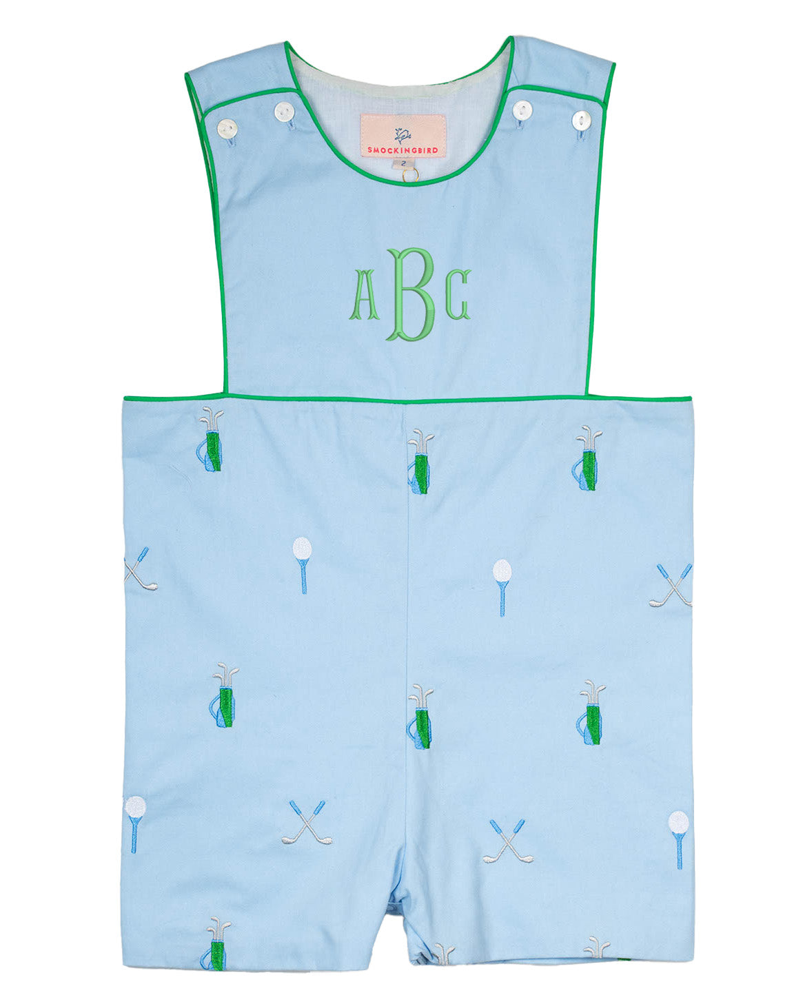 Golf Embroidered Blue Shortall