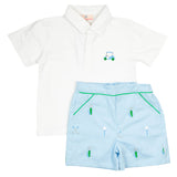 Golf Embroidered Shorts Set