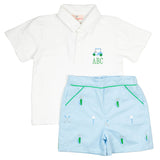 Golf Embroidered Shorts Set