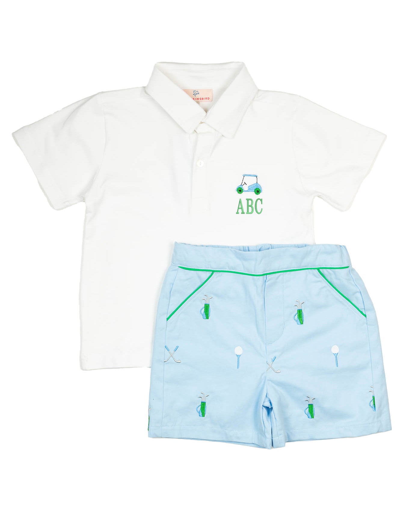 Golf Embroidered Shorts Set