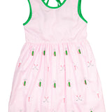 Golf Embroidered Pink Dress