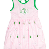 Golf Embroidered Pink Dress