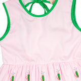 Golf Embroidered Pink Dress