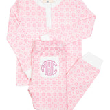 Pink Checked Hearts Knit Pajama Set- FINAL SALE