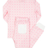 Pink Checked Hearts Knit Pajama Set- FINAL SALE