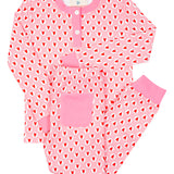 Valentine Hearts Knit Pajama Set- FINAL SALE