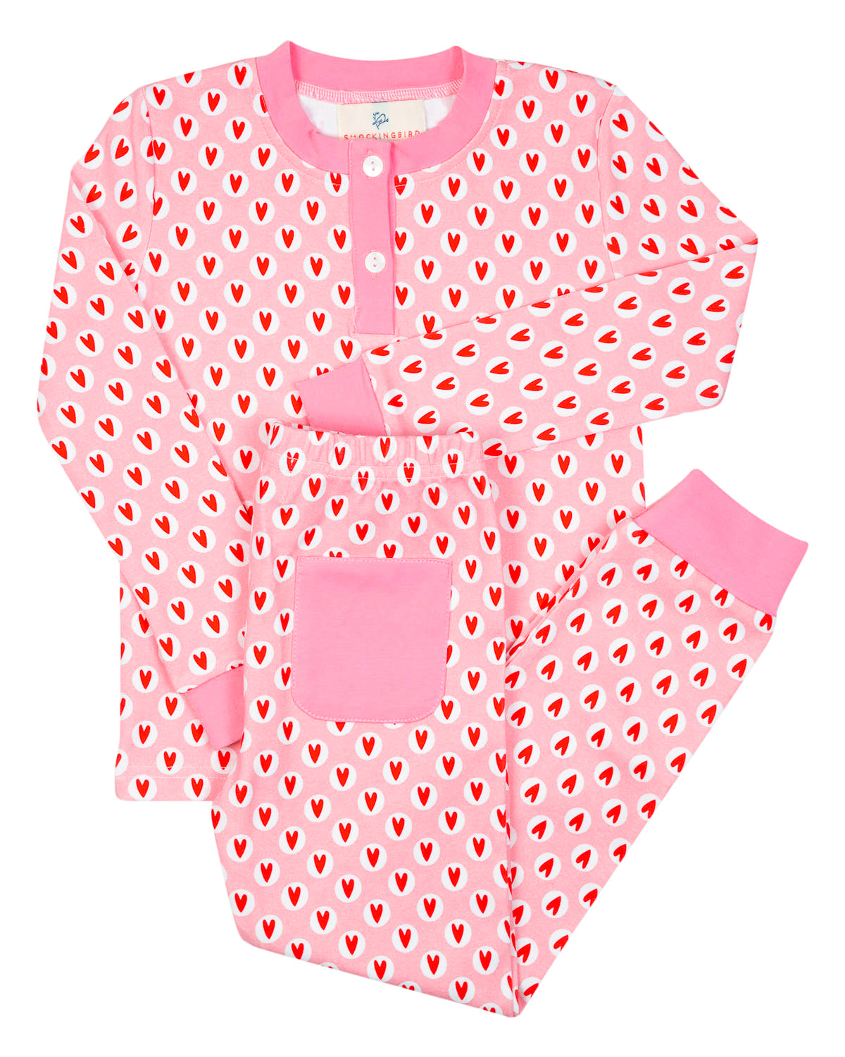 Valentine Hearts Knit Pajama Set