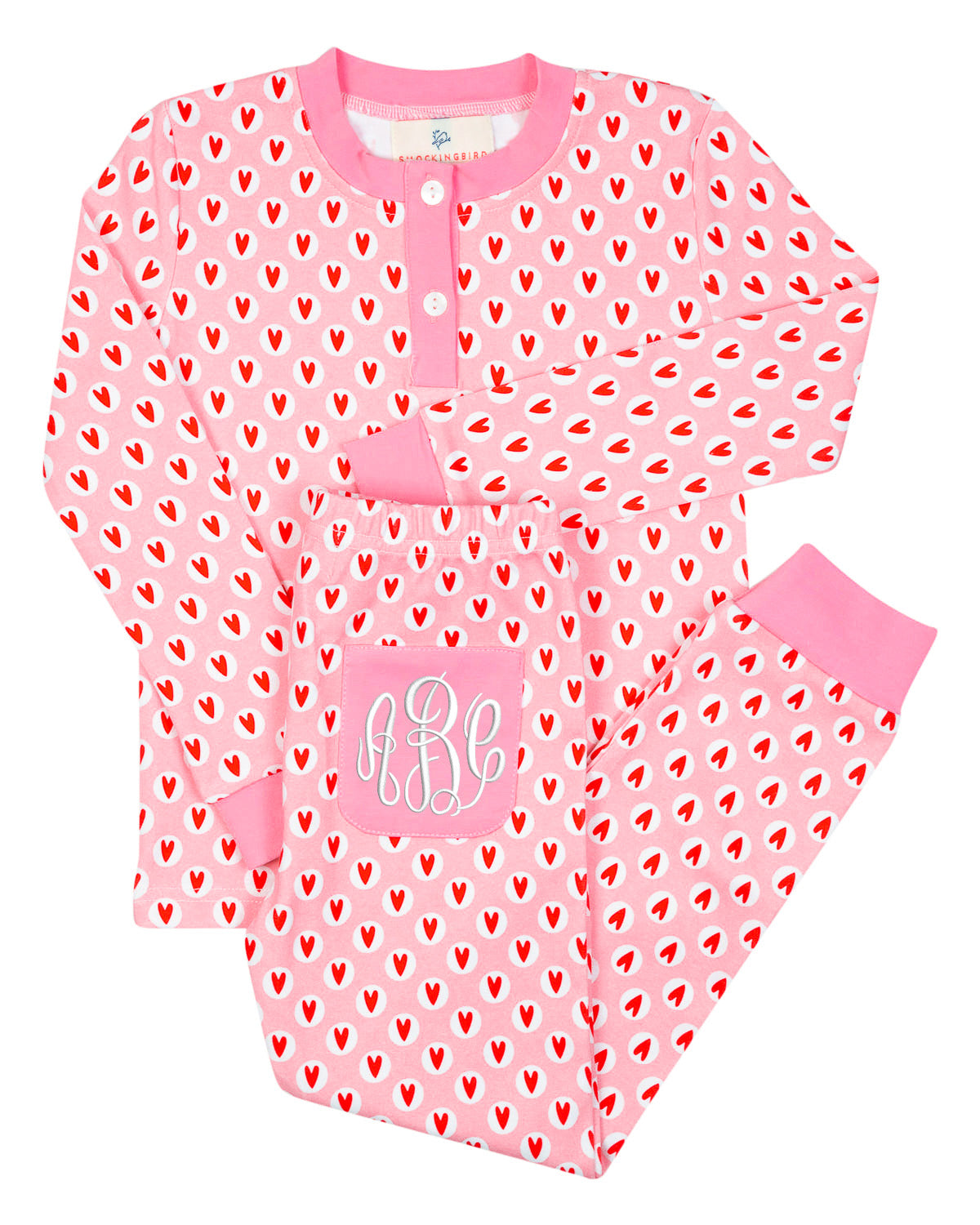 Valentine Hearts Knit Pajama Set