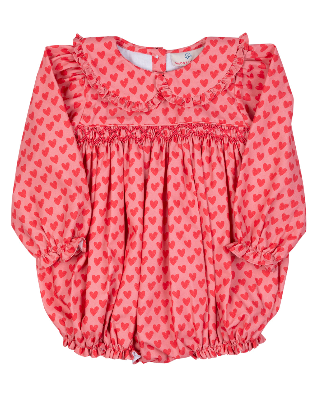 Ditsy Hearts Smocked Bubble