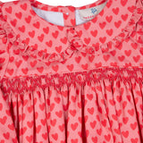 Ditsy Hearts Smocked Dress- FINAL SALE