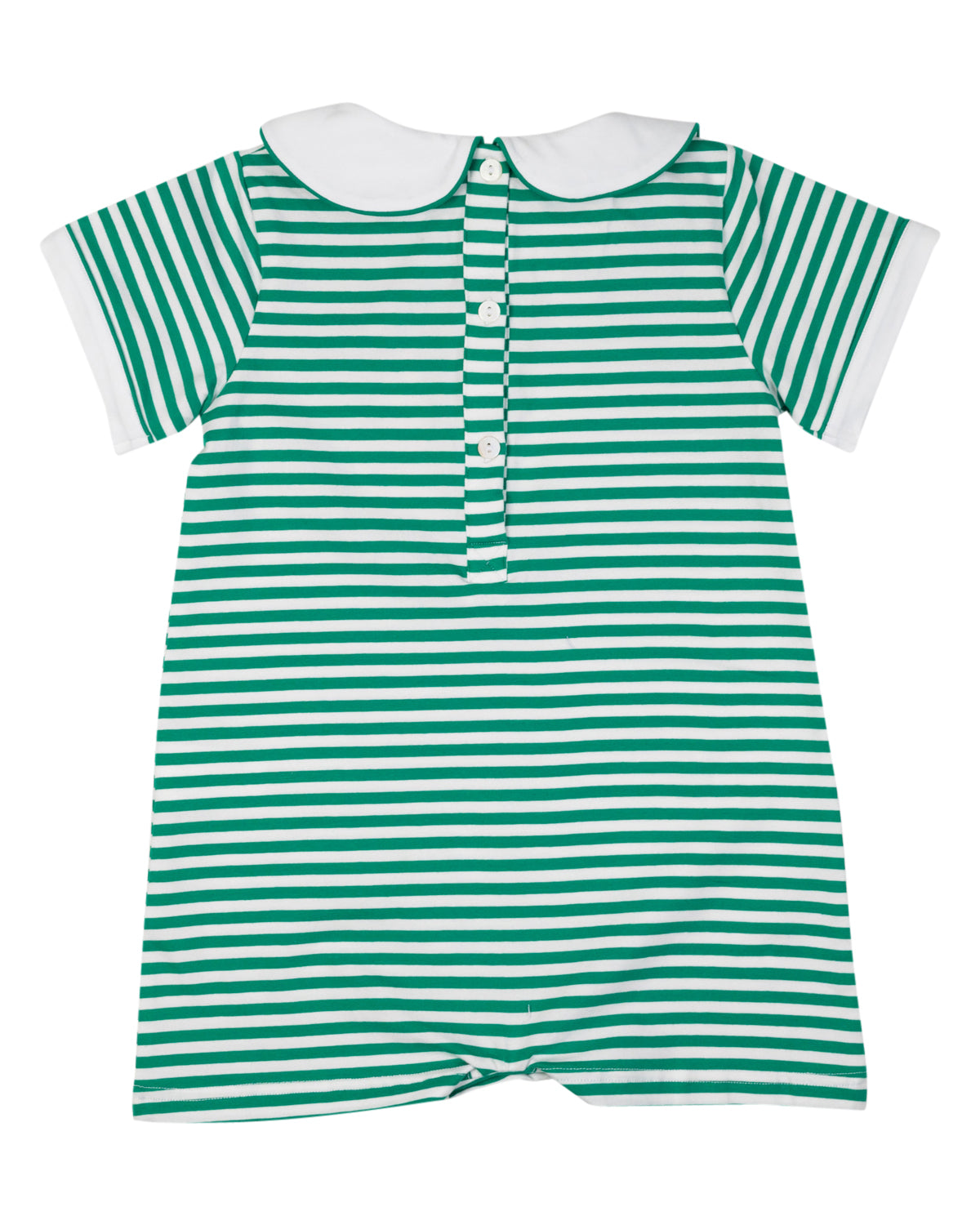 Green Striped Knit Shortall