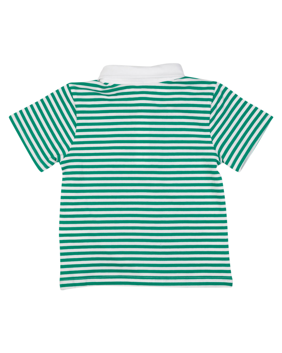Green Striped Collared Shirt