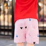 Magical Mouse Red Seersucker Shorts Set