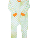 Carrot Crush Knit Zip Up Pajamas-FINAL SALE