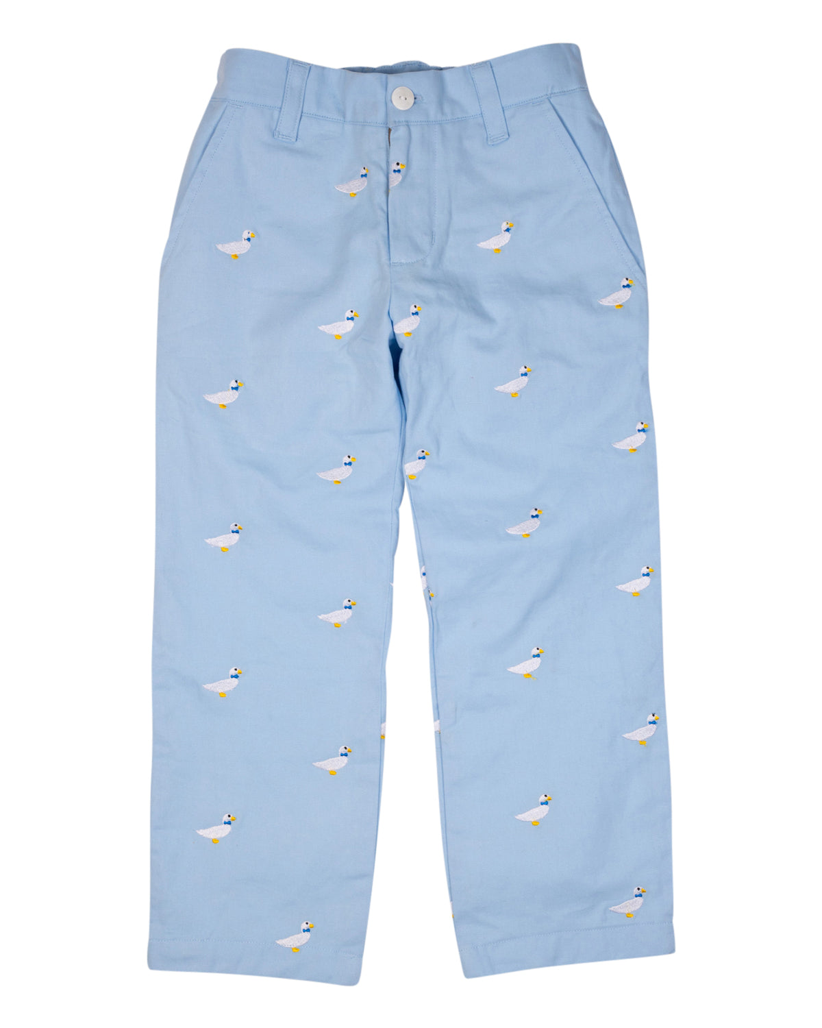 Duck Crossing Embroidered Pants