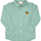 Turkey Embroidered Sage Green Shirt