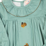 Turkey Embroidered Sage Green Bubble