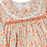 Fall Floral Smocked Bubble