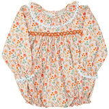 Fall Floral Smocked Bubble