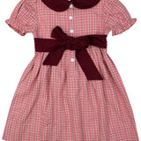Pink and Maroon Tartan Dress