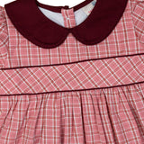 Pink and Maroon Tartan Dress