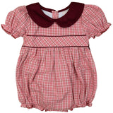 Pink and Maroon Tartan Bubble