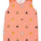 Spooky Embroidered Halloween Shortall