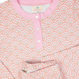 Floral Valentines Scallop Print Adult Pajamas