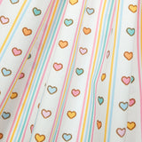 Vintage Smocked Heart Striped Bubble