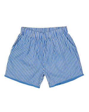 Blue Striped Tucker Shorts