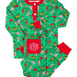 Cowboy Christmas Knit Pajama Set