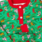 Cowboy Christmas Knit Pajama Set
