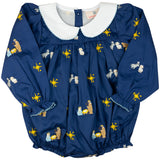 Nativity Embroidered Navy Bubble