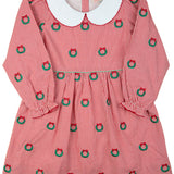 Christmas Wreaths Embroidered Dress