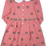 Christmas Wreaths Embroidered Dress