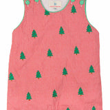 Christmas Trees Embroidered Shortall