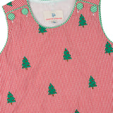 Christmas Trees Embroidered Shortall