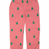Christmas Trees Embroidered Pants