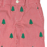 Christmas Trees Embroidered Pants
