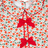 Holiday Floral Bow Dress