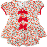 Holiday Floral Bow Bloomer Set
