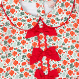 Holiday Floral Bow Bloomer Set