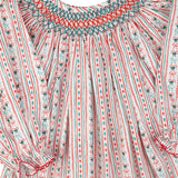 Vintage Candy Cane Smocked Dress