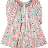 Vintage Candy Cane Smocked Dress
