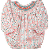Vintage Candy Cane Smocked Bubble