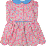 Paisley Floral Scalloped Hem Dress