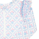 In Bloom Hydrangea Smocked Long Sleeved One Piece